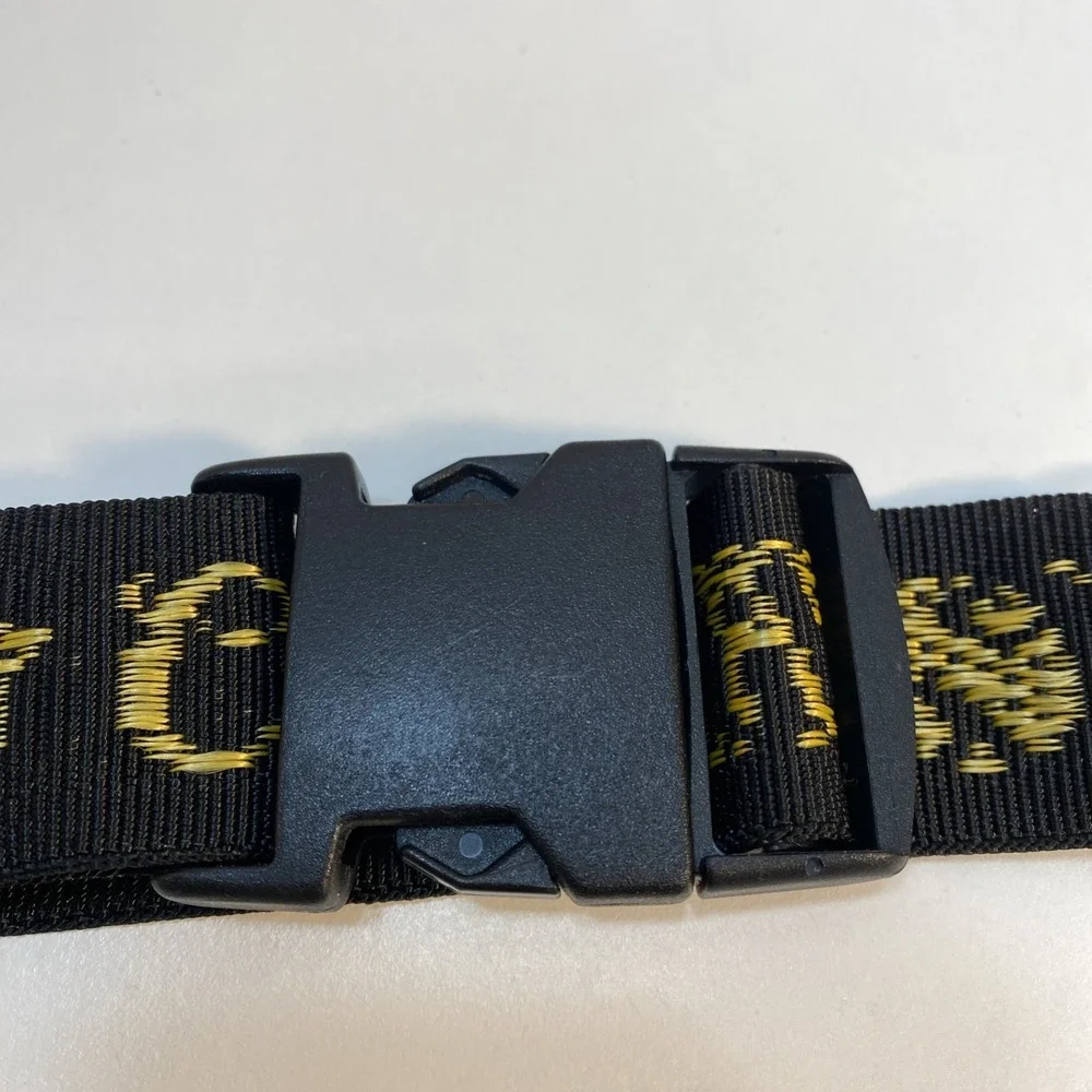 Cadillac Luggage Adjustable Strap Woven Logo Black‎ Gold Buckle Approx 70